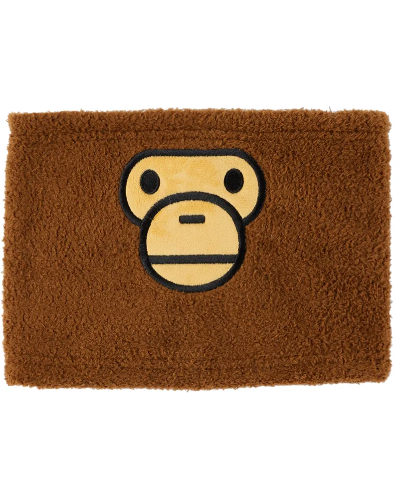 BAPE Kids Brown Baby Milo Boa Neck Warmer Brown