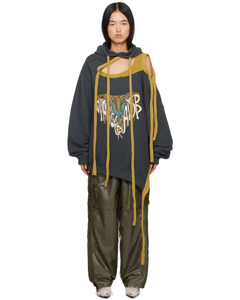 Andersson Bell Navy Ottolinger Edition Deconstructed Hoodie Navy