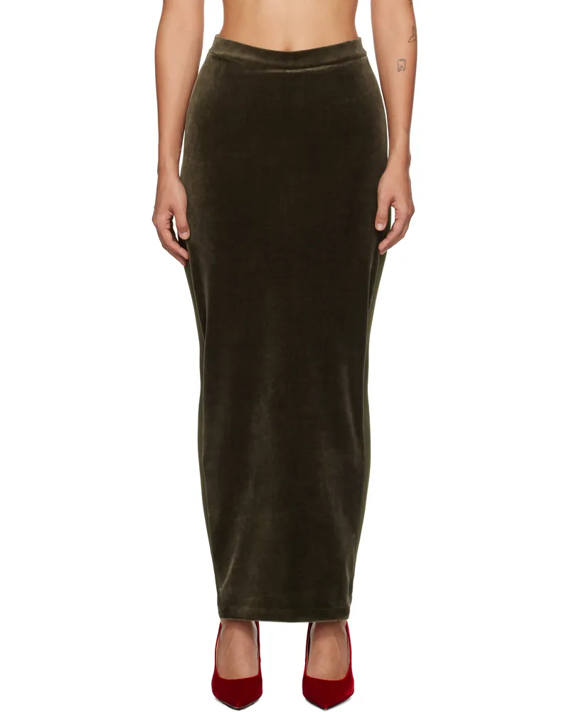 pushBUTTON Khaki Hybrid Skort Khaki