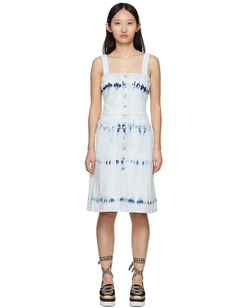 Stella McCartney Indigo Stripe Tie-Dye Denim Dress 4502