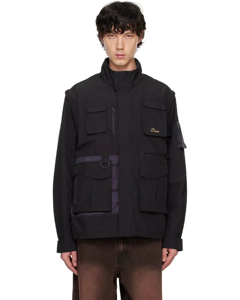 Dime Black Fishing Zip-Off Jacket Black