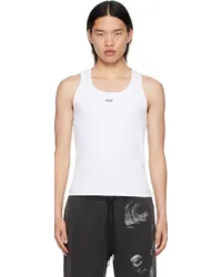 OFF-WHITE White Off Stamp Rib Tank Top White