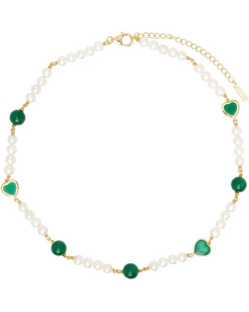 VEERT Onyx Freshwater Pearl Necklace Pearl