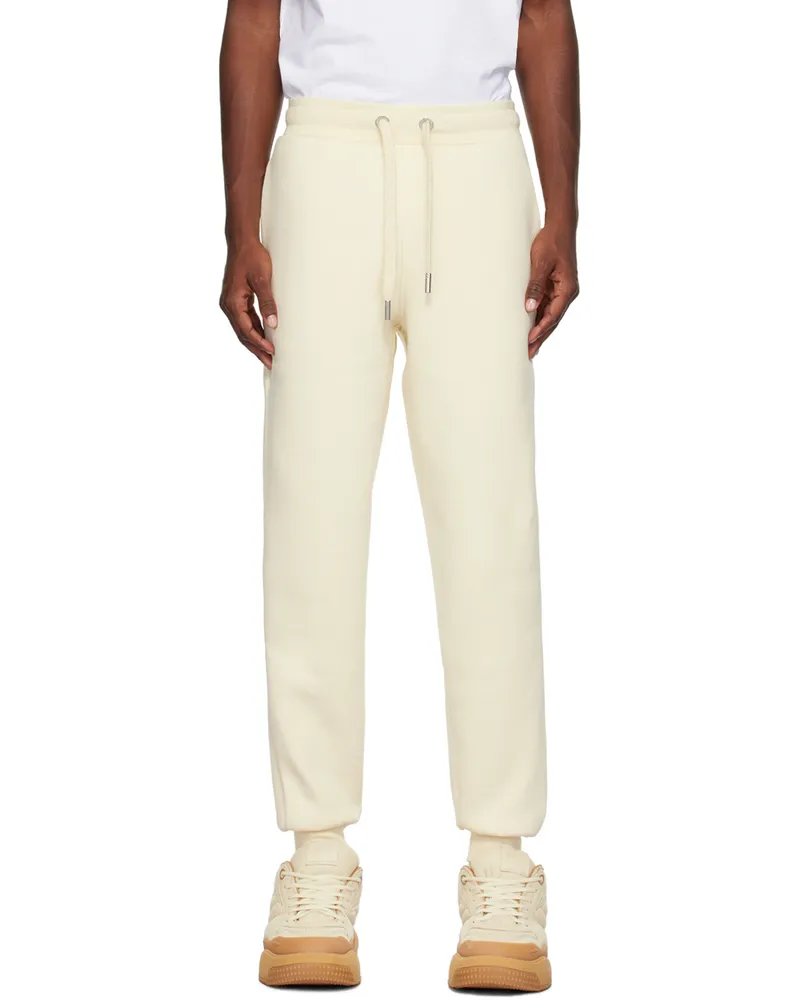 AMI Paris Off-White Drawstring Sweatpants Ivory