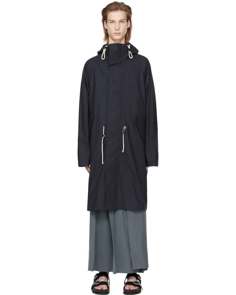 Jil Sander Navy Drawstring Parka 401