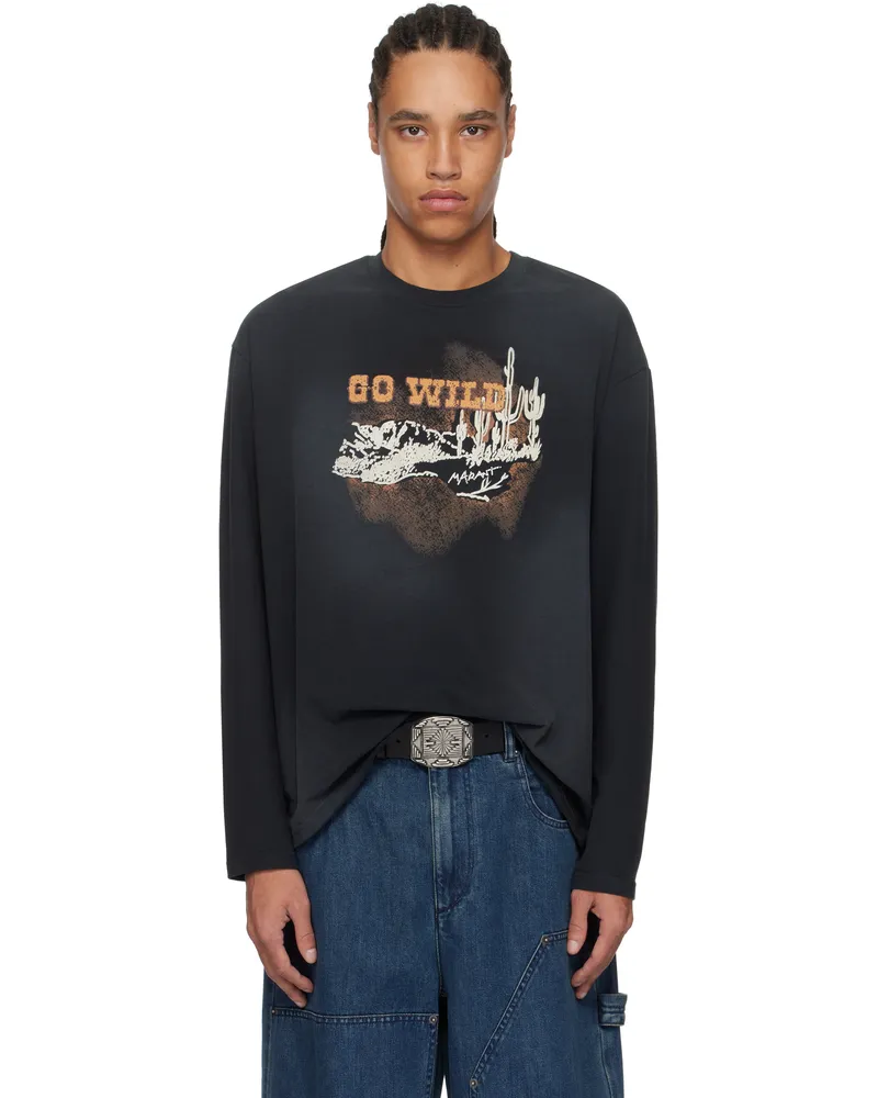 Isabel Marant Black Leiloha T-shirt 02fk