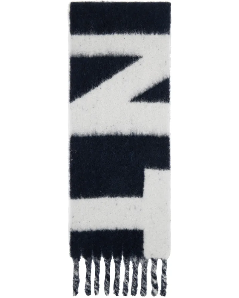 Isabel Marant Navy & Gray Loliana Scarf 30mi