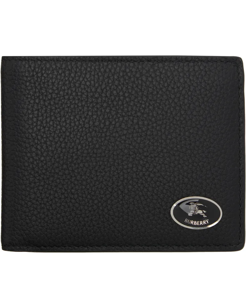 Burberry Black Knight Stamp Bifold Wallet Black