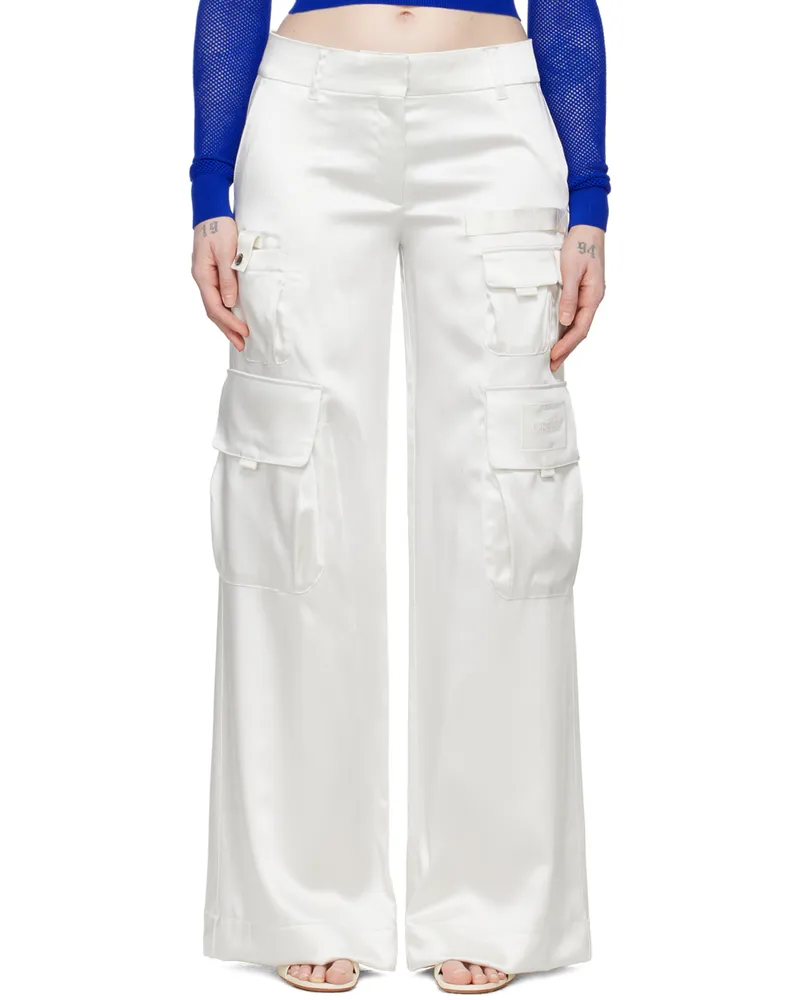 OFF-WHITE White Toybox Cargo Pants Coconut