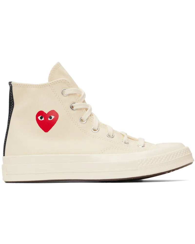 Comme des Garçons Off-White Converse Edition Chuck 70 CDG Hi Sneakers Beige