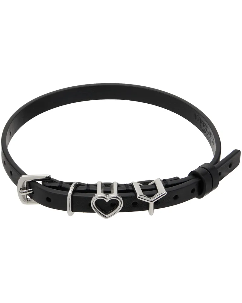 Y/PROJECT Black Y Heart Choker Black