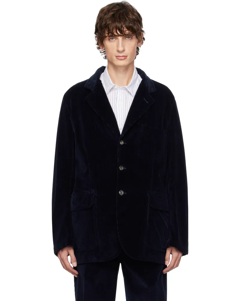 Drake's Navy Cotton Corduroy Games Mk. I Blazer 250