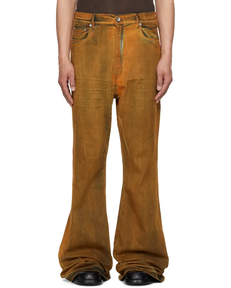 DRKSHDW by Rick Owens Orange Hollywood Bolan Bootcut Jeans 153