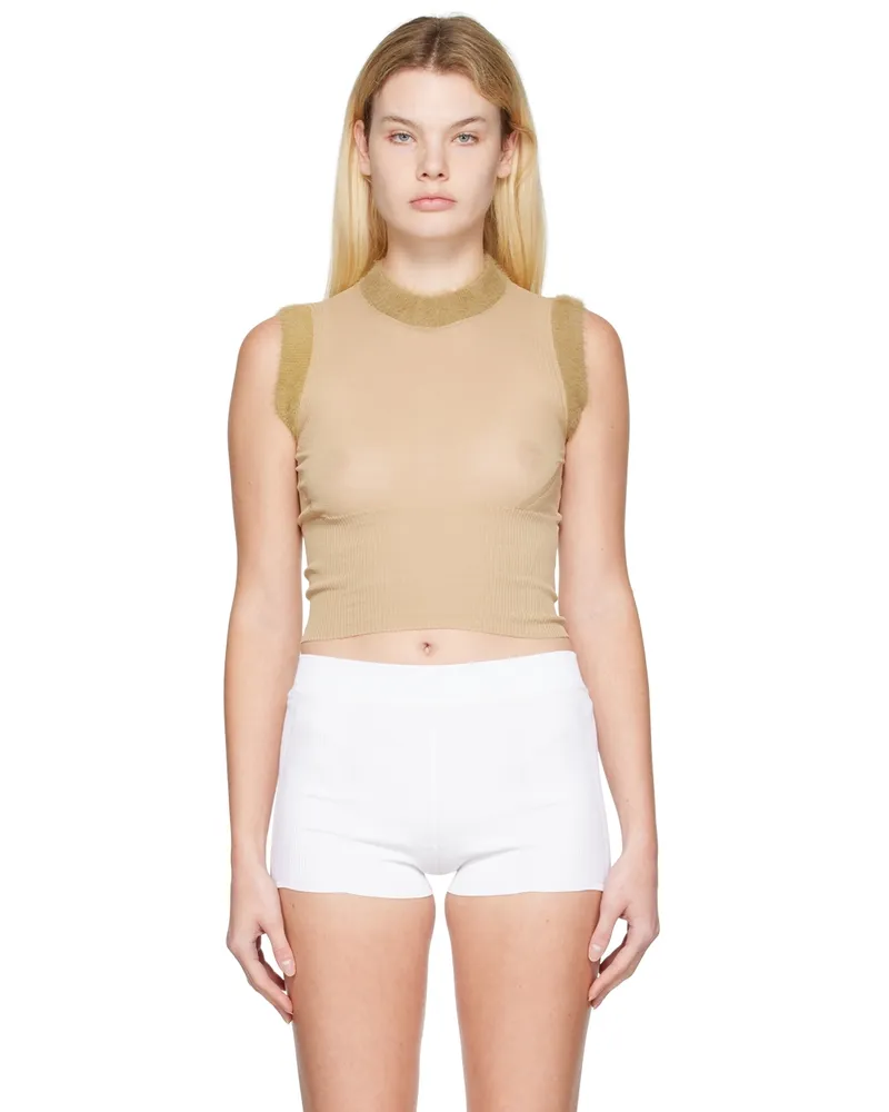 Jacquemus Beige 'La Maille Ascosu' Tank Top 150