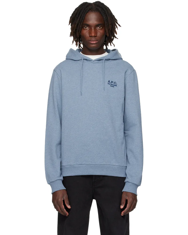 A.P.C. Blue Standard Rue Madame Hoodie Bleu