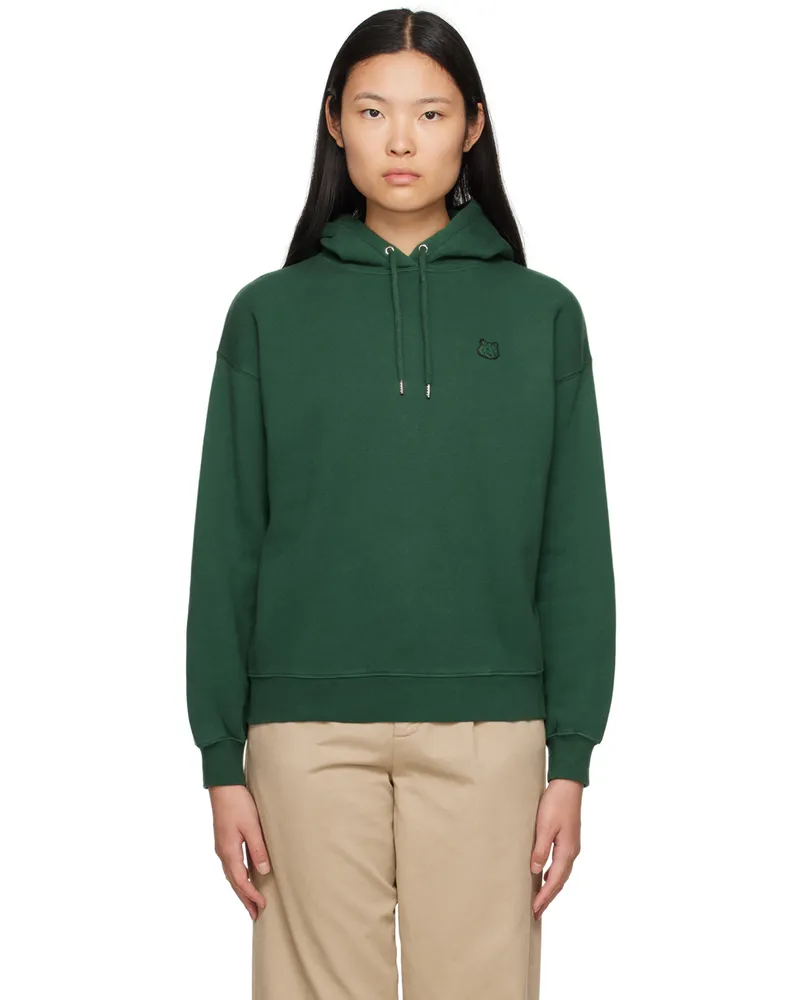 Kitsuné Green Bold Fox Head Hoodie Bottle