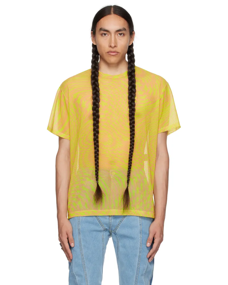 Thierry Mugler Pink & Yellow Star T-Shirt Star