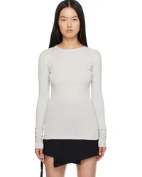 Ann Demeulemeester Gray Fanie Long Sleeve T-Shirt Aqua