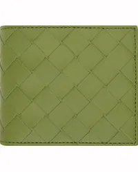 Bottega Veneta Green Intrecciato Bi-Fold Coin Purse Wallet Teal