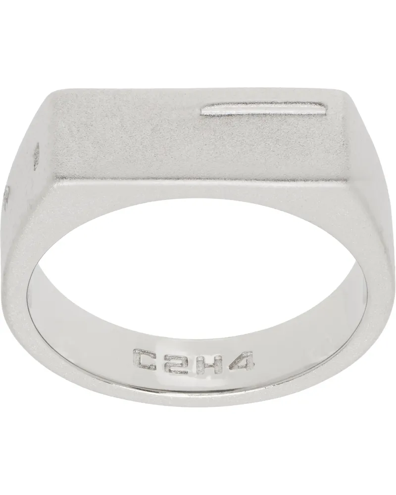 C2H4 Silver Basics Square Ring Silver