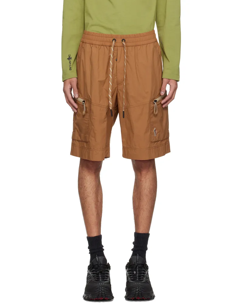 Moncler Brown Drawstring Shorts Brown