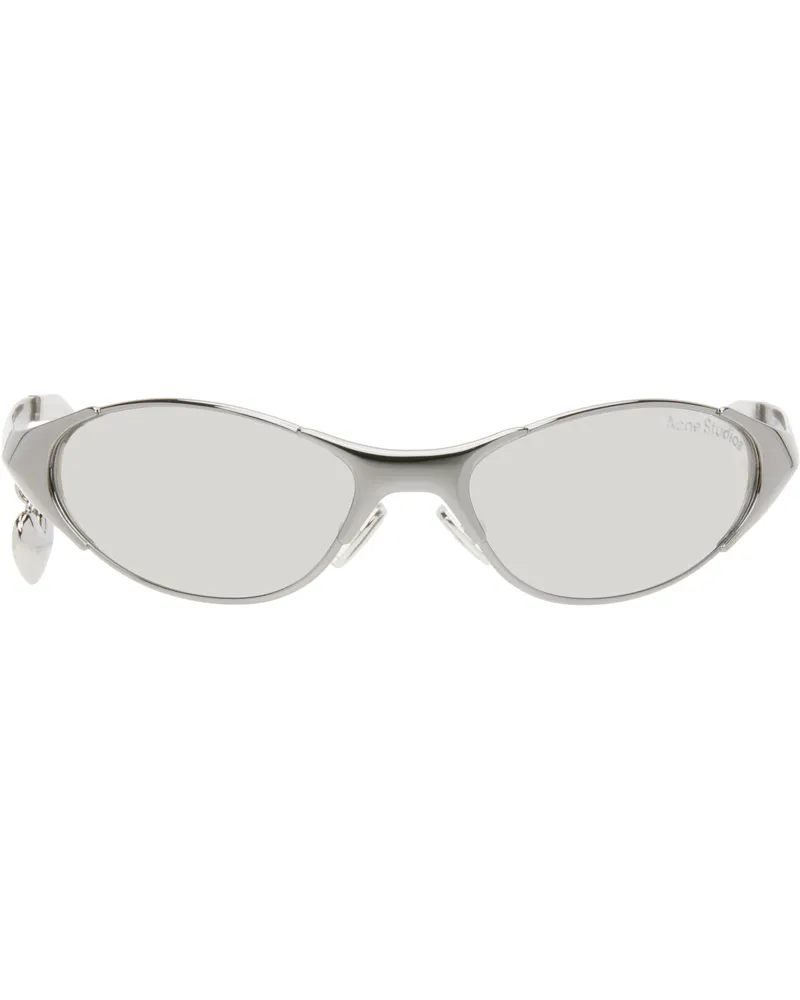 Acne Studios Gunmetal Metal Frame Charm Sunglasses Bwf