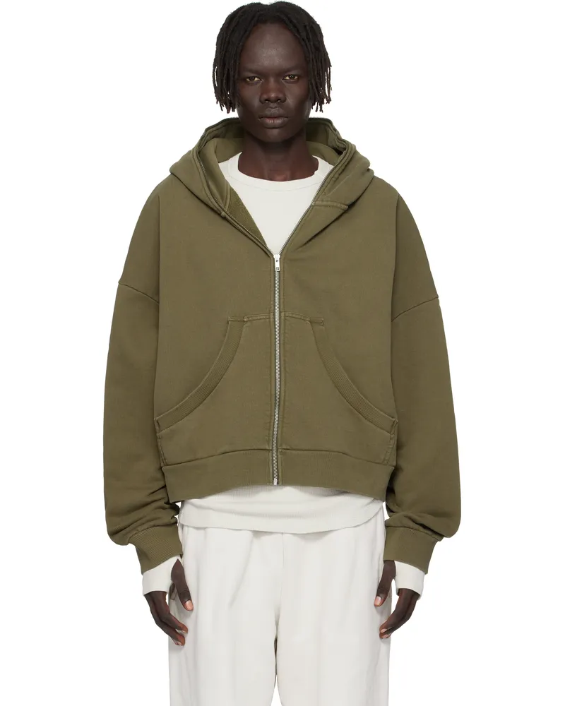 Entire Studios Khaki Eternal Zip Hoodie Military