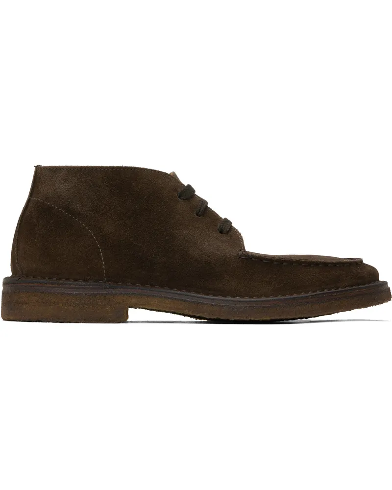 Drake's Brown Crosby Moc-Toe Chukka Boots 300