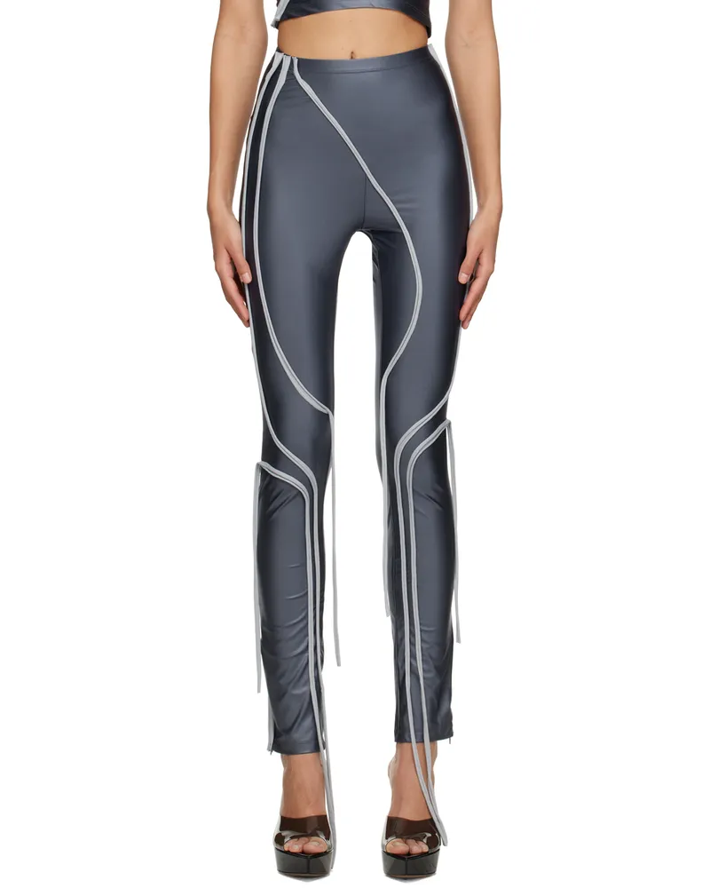 OTTOLINGER Blue Strap Leggings Steel