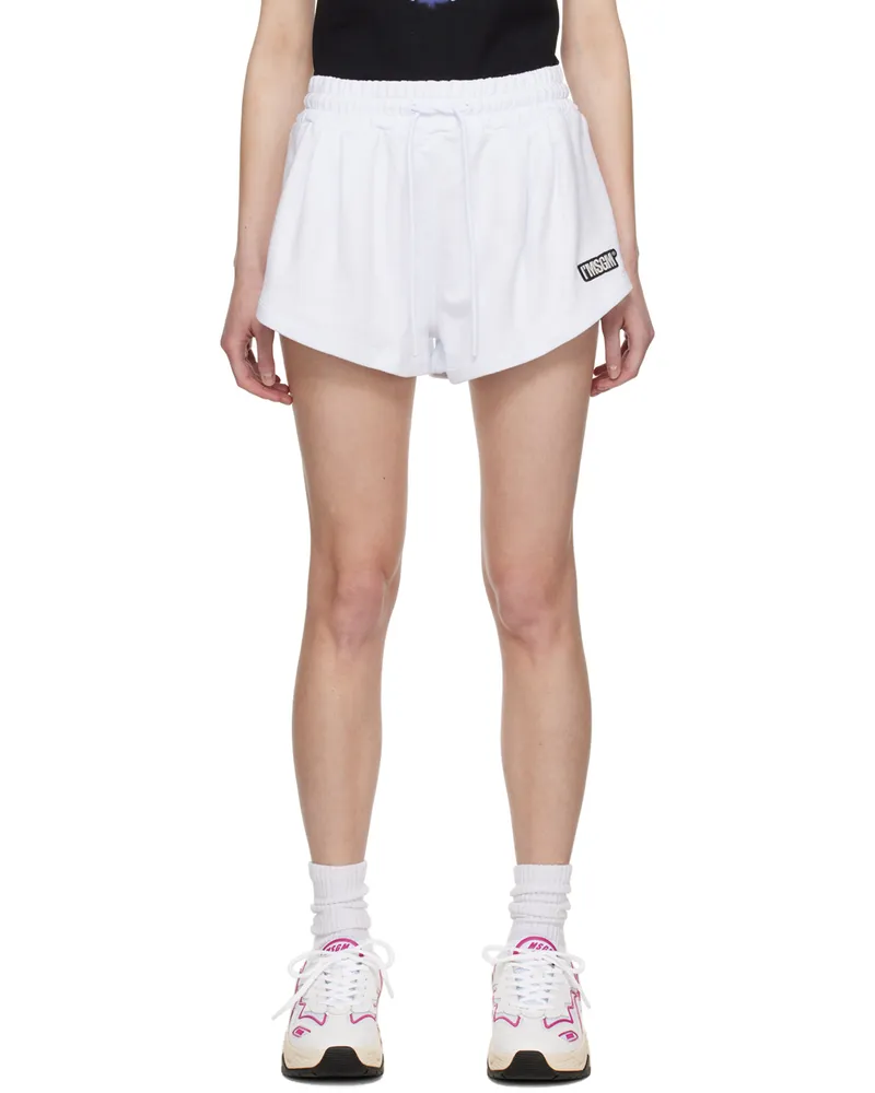 MSGM White Drawstring Shorts 1