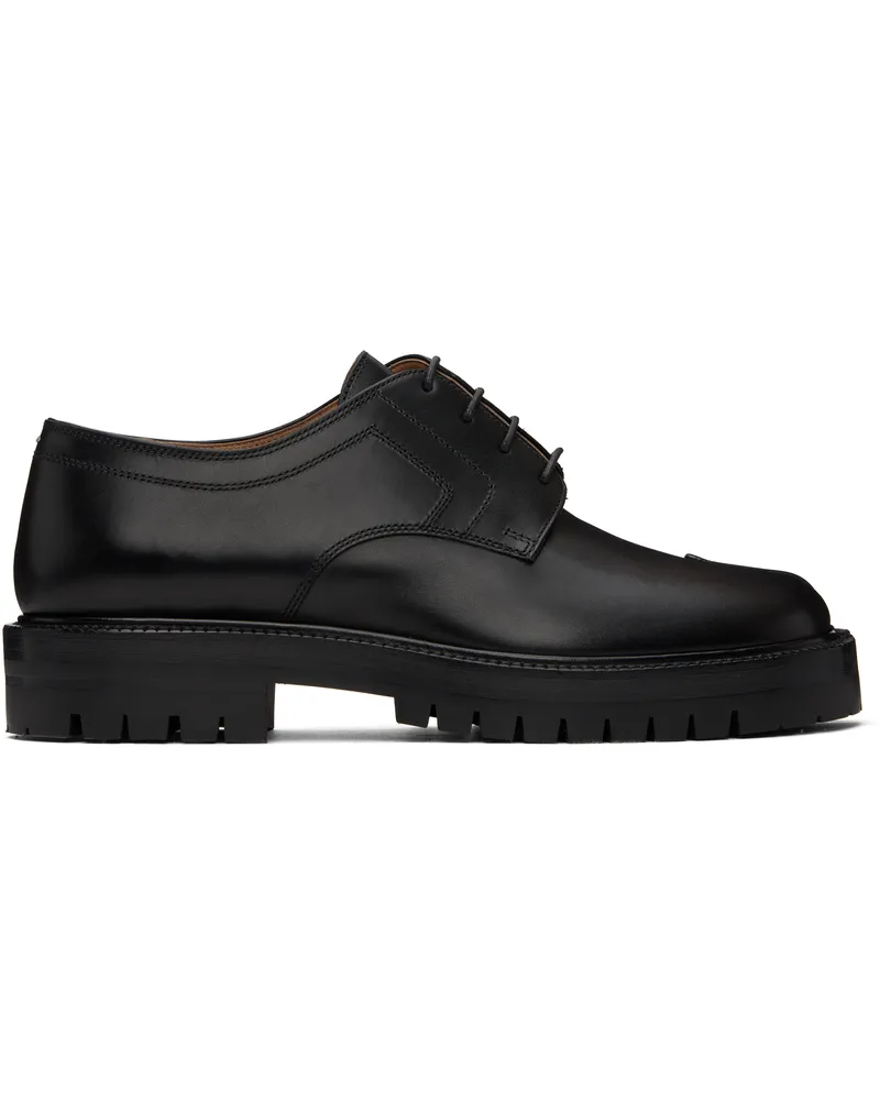 Maison Margiela Black Tabi Lace-Up Derbys H8396