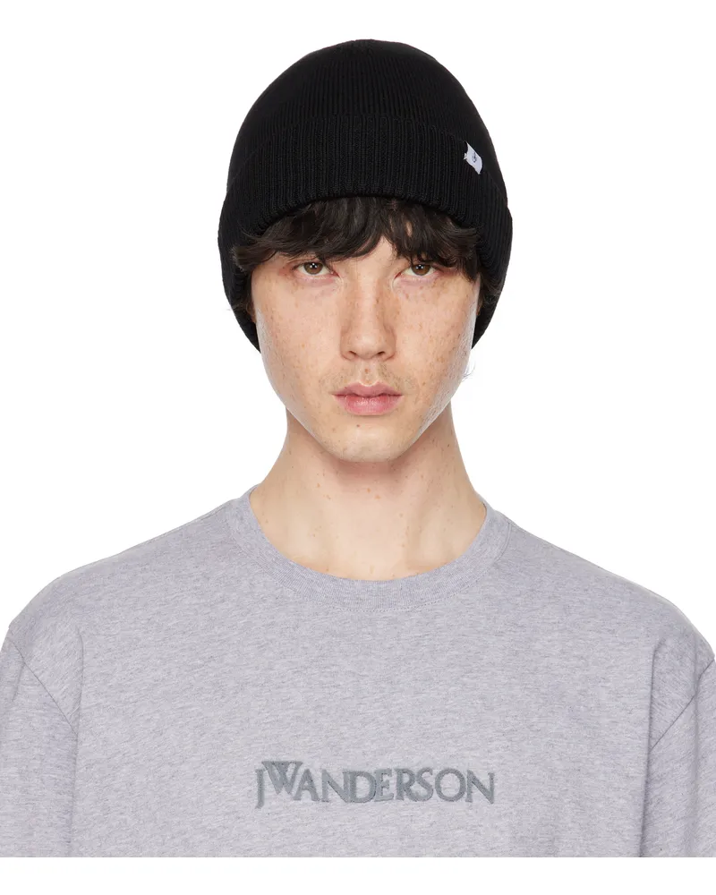 J.W.Anderson Black Knitted Beanie 999
