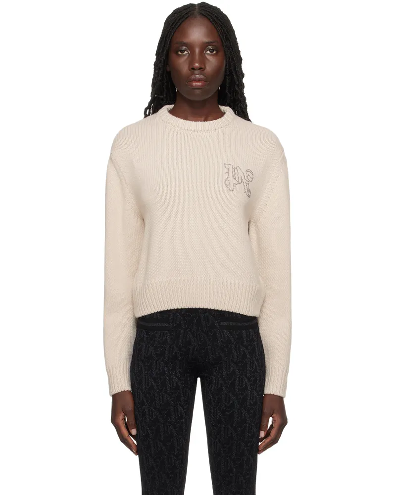 Palm Angels Off-White Monogram Stud Sweater Off