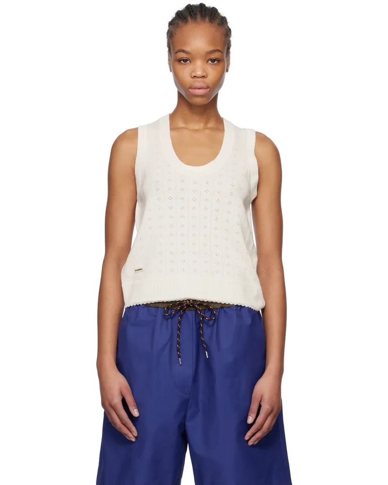 CORDERA Off-White Pointelle Tank Top Garza