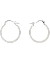 Jil Sander Silver & Gold Hoop Earrings Silver