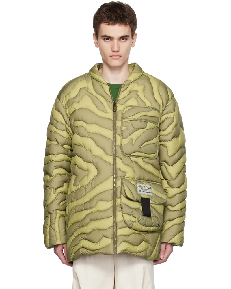 Moncler Moncler x Salehe Bembury Green Peano Down Jacket Brown