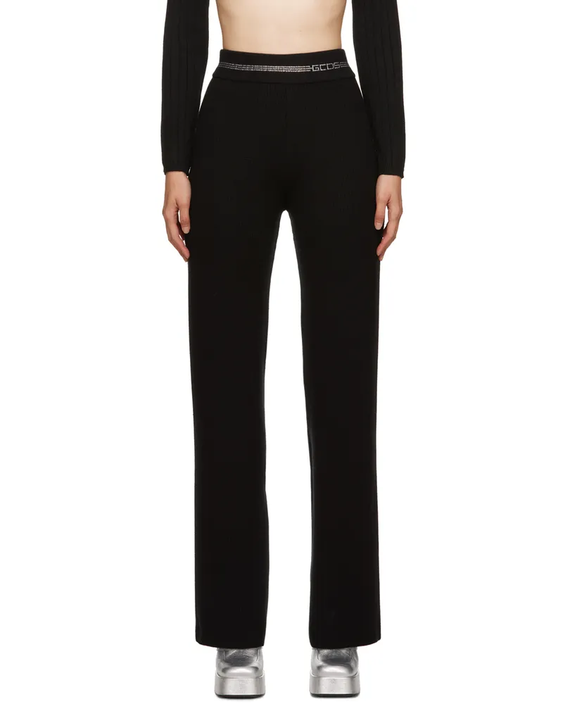 GCDS Black Bling Trousers 02