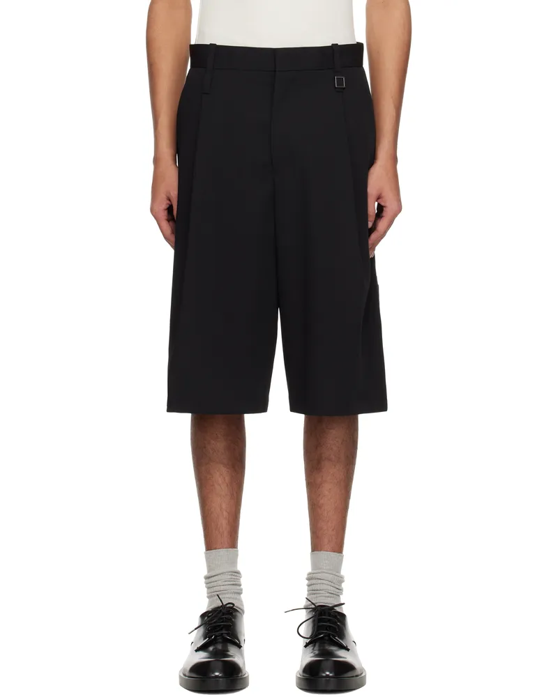 Wooyoungmi Black Wool Shorts Black905b