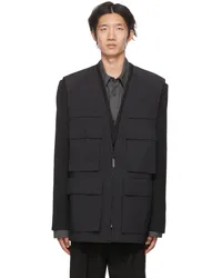 JUUN.J Black Layered Blazer Black