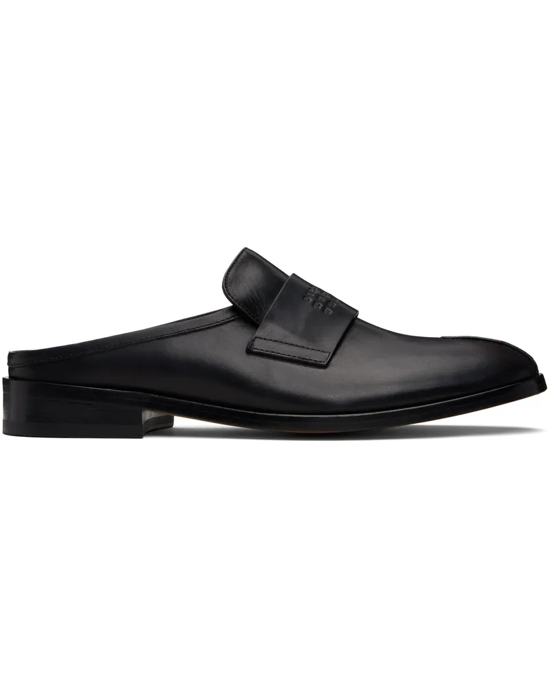 Maison Margiela Black Embossed-Logo Loafers T8013
