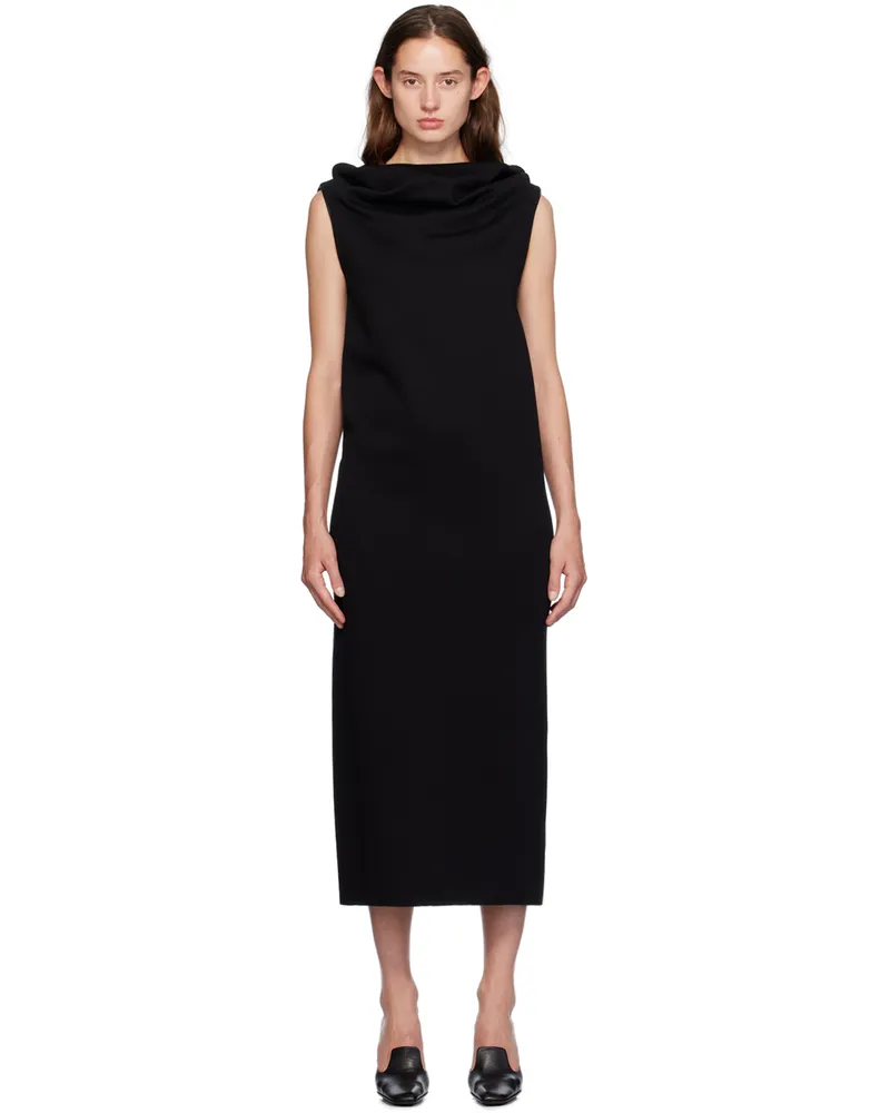 GIA STUDIOS Black Cowl Neck Maxi Dress Black