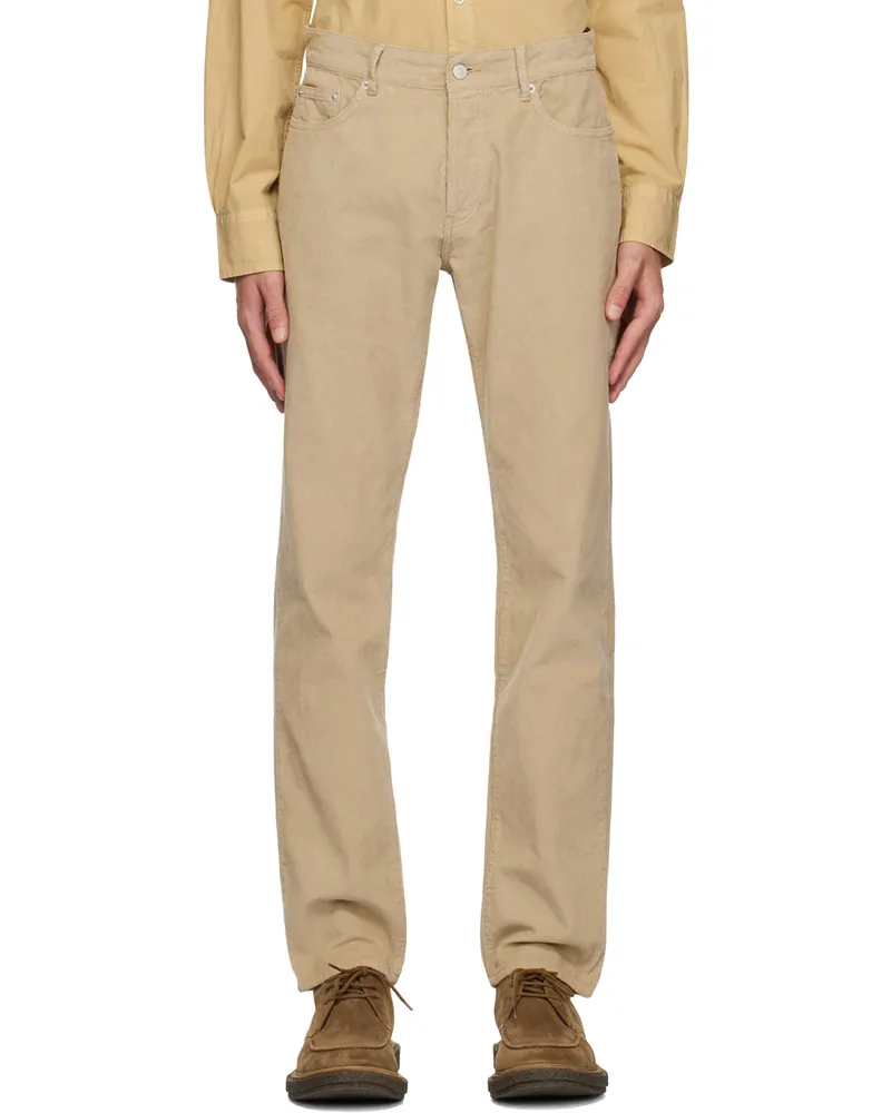 Officine Generale Beige James Trousers Almond
