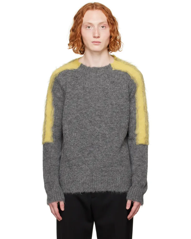 Jil Sander Gray Raglan Sweater 034
