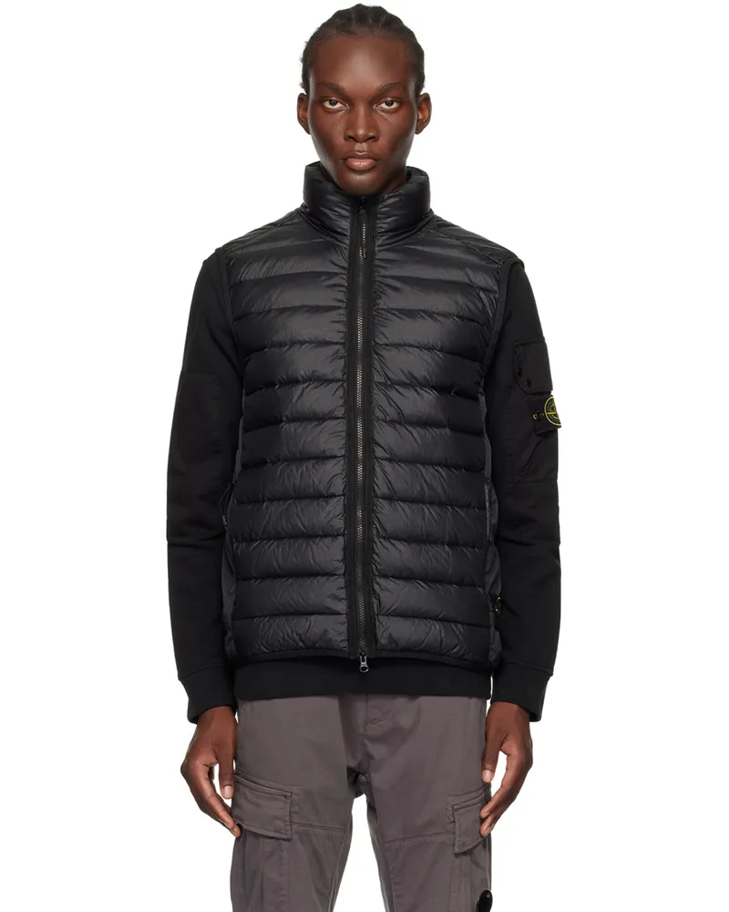 Stone Island Black Quilted Down Vest A0029