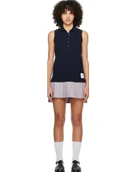 Thom Browne Navy Check Minidress Navy