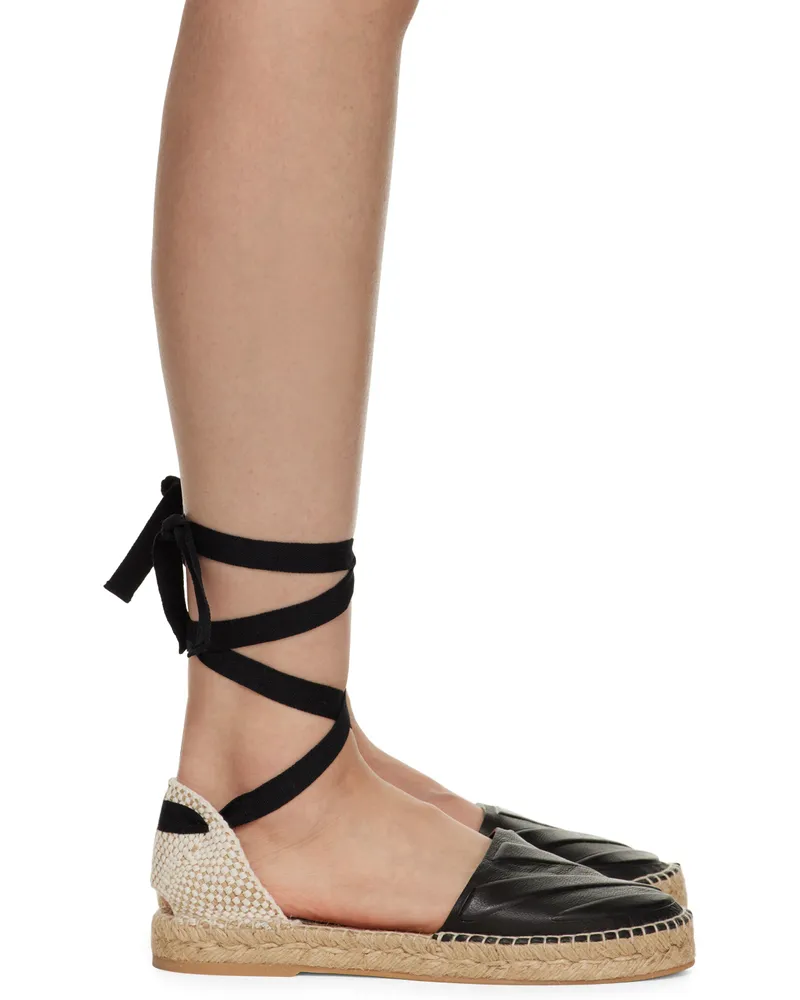 OFF-WHITE Black & Beige Diag Espadrilles Black