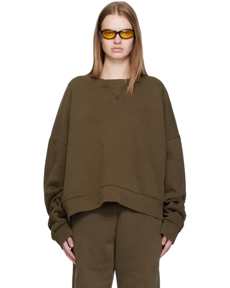 Entire Studios Brown Box Crew Sweatshirt Brunette