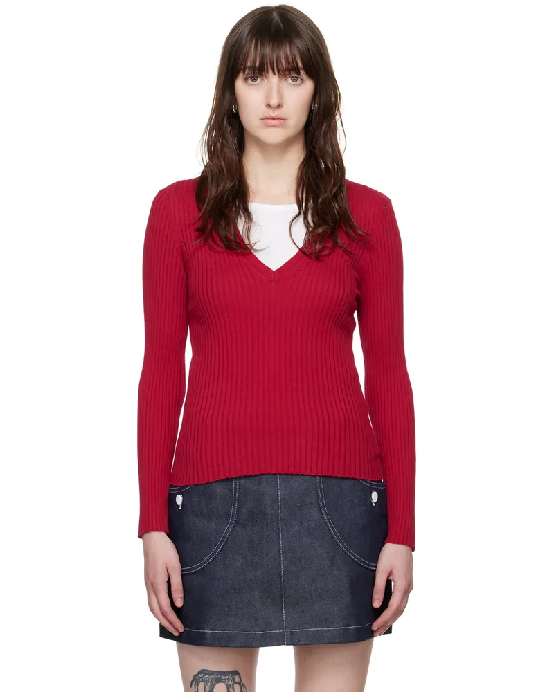 A.P.C. Red Katie Holmes Edition Camille Sweater Fag
