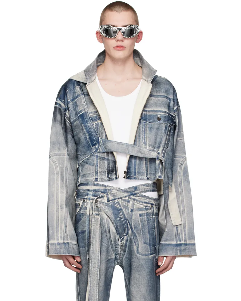 OTTOLINGER SSENSE Exclusive Blue Denim Jacket Sand