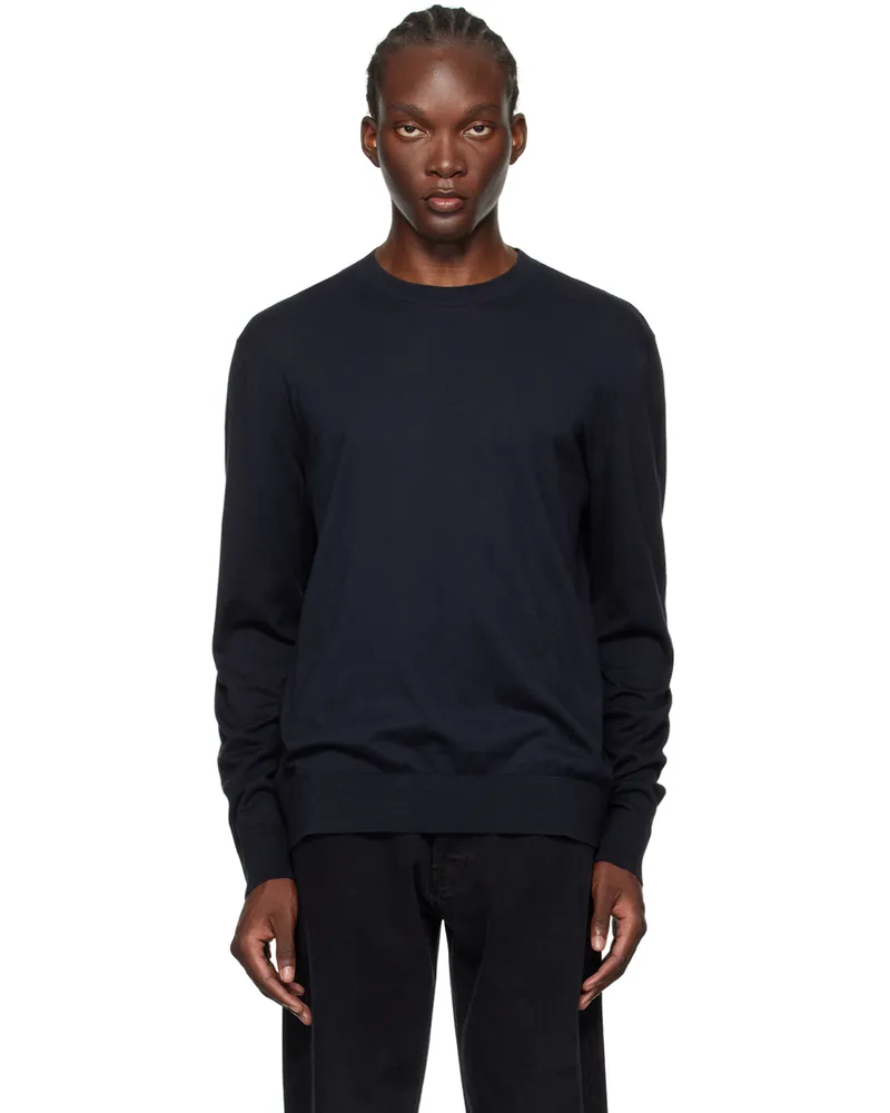 The Row Navy Breno Sweater Drn